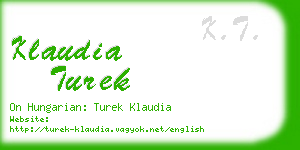 klaudia turek business card